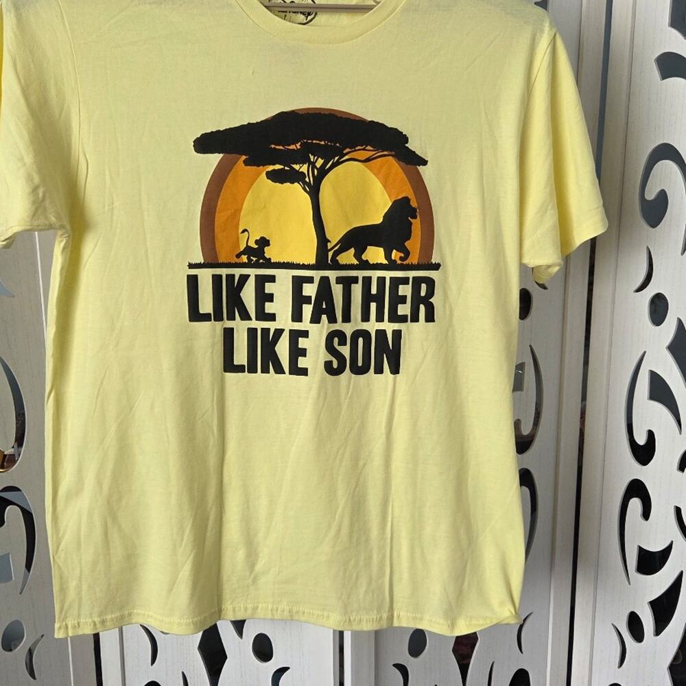 Disney Lion King Like Father Like Son Graphic T Shirt  fathers day Adult XL NWOT